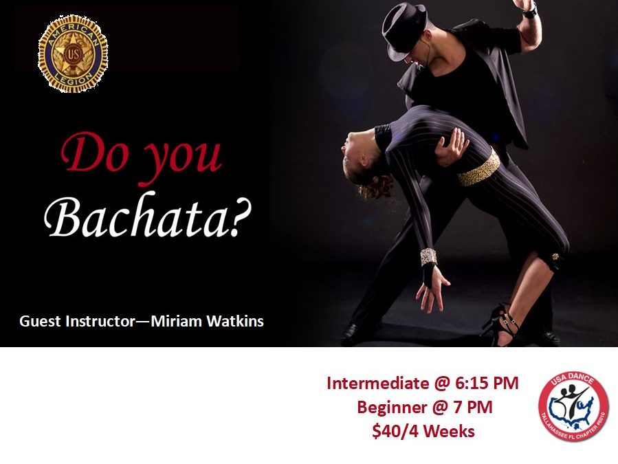 Monday Night Bachata Class w/ Miriam Watkins – December 6, 13, 20, 27